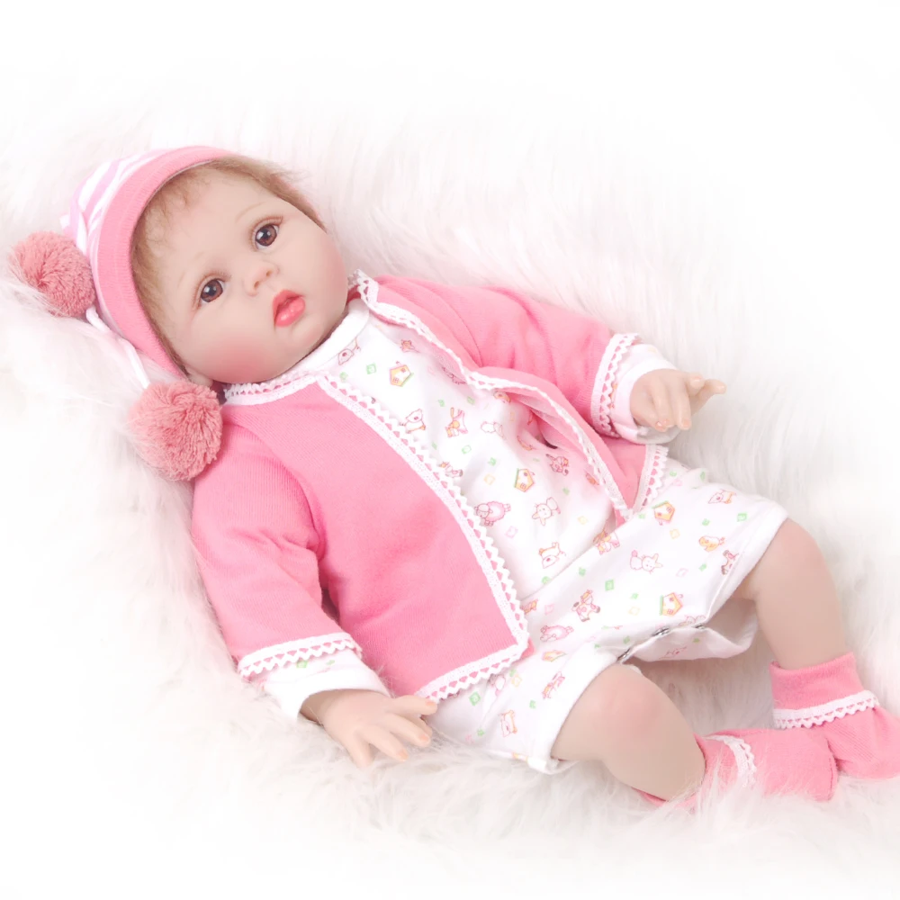 

Soft Silicone 22 Inch Reborn Babies Doll Handmade Baby Dolls Collectible Real Looking Baby Lifelike Doll Kids Birthday Xmas Gift