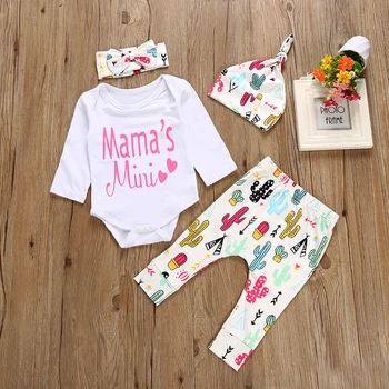 

2019 Fashion Newborn Baby Girls Autumn style Infant Clothes Baby Clothing Set Cotton Romper+Pants+Hat Toddler 3Pcs Suit