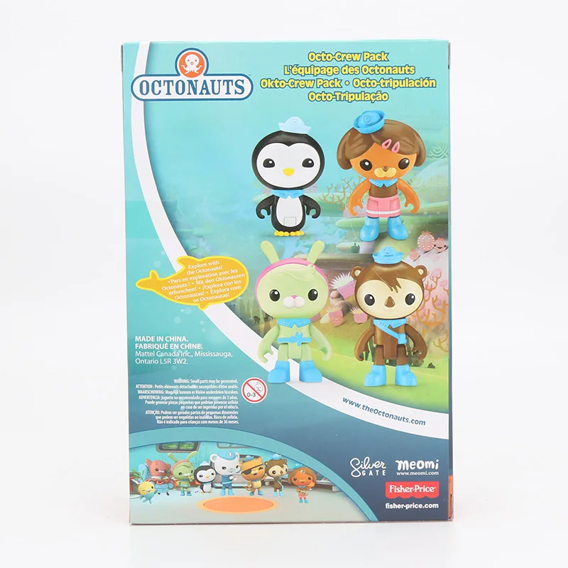 4 шт./компл. 7 см Octonauts Экипаж пакет песо шеллингтон настройки Даши ПВХ фигурка героя комплект Octonauts капитан барнаклс модель куклы игрушка