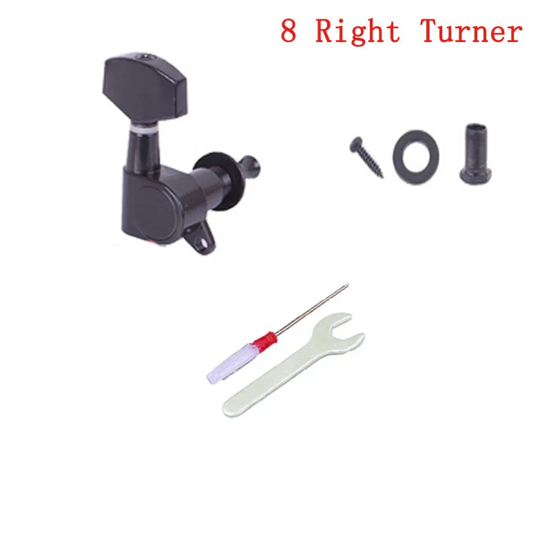 1 компл. 6 шт. электрическая гитара струны поворотные колышки 3R 3L железные закрытые классические головки Тернер ручка заблокирована аксессуары для гитары запчасти - Цвет: No.8 right one