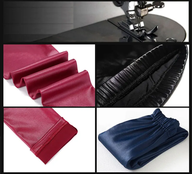 Straight PU Leather Girls Leggings Pencil Elastic Waist Kids Pants Girls Pants Legging Winter Autumn Fall Kids Fashion Mid Waist (4)