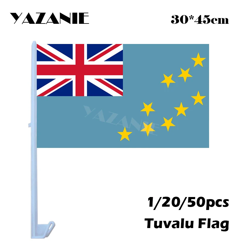 YAZANIE 30*45 см 1/20/50 шт Тувалу окна автомобиля флаги и баннеры двухсторонний