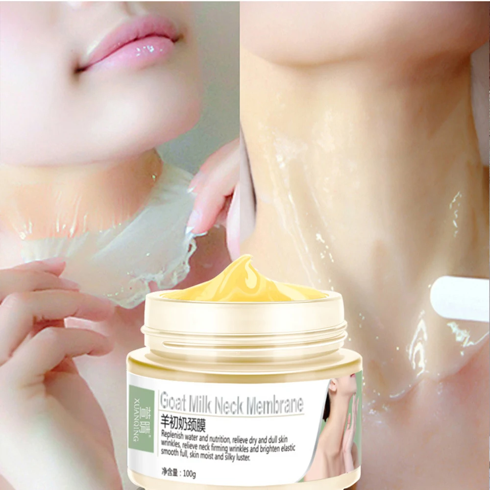 

100g Goat's milk Neck Cream Anti Wrinkle Remove Neck Mask Whitening Firming for Neck Masks Skin Care Delicate and Slippery