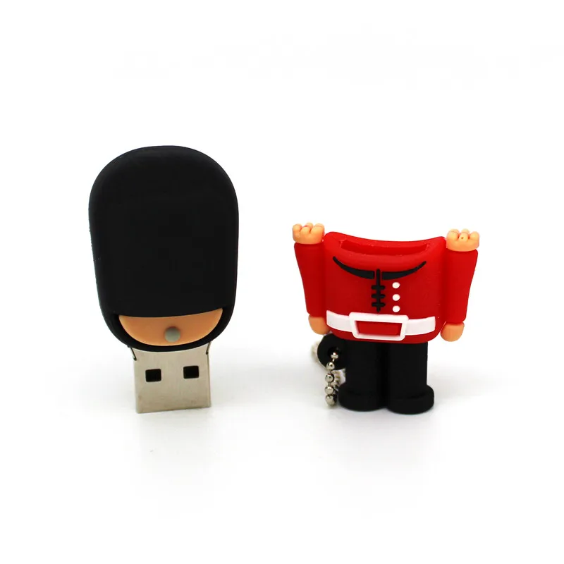 Мультяшный армейский USB флеш накопитель в стиле High Hat британский солдат карта