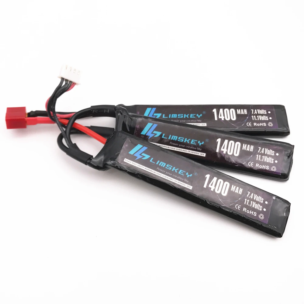 Limskey полимерный аккумулятор Lipo 11,1 V 1400mah 25C 3S T разъем для мини страйкбола Аккумулятор для пистолетов RC модель Bateria