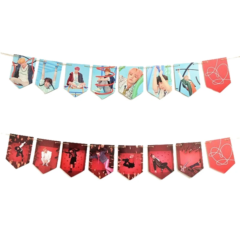 

Kpop BTS Love Yourself Answer Hanging Flag Poster HD Hang up Photo Picture Home Decoration