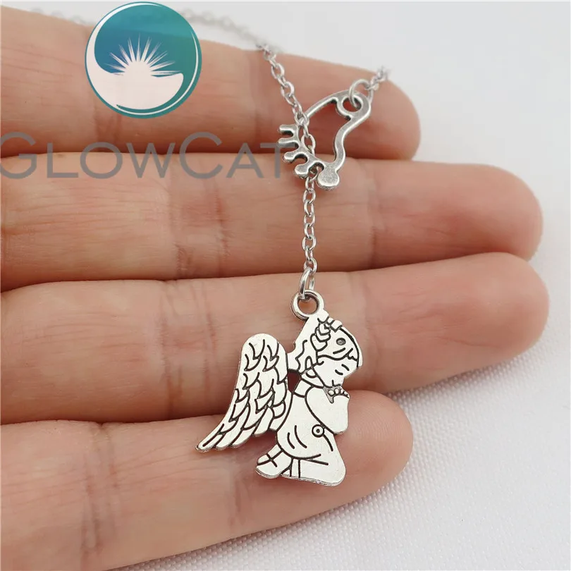 Prayer Angel Charm Pendant Statement Baby Foot Choker Necklace Making Personality Gift Jewelry Suoplies | Украшения и аксессуары