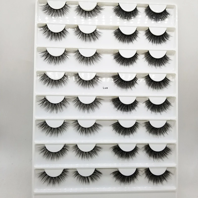 

16 Pairs Multipack 3D Soft Mink Hair False Eyelashes Handmade Wispy Fluffy Long Lashes Natural Eye Makeup Tools Faux Eye Lashes