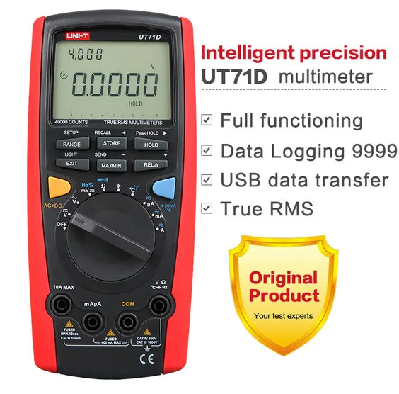 UNI T UT71A UT71B UT71C UT71D Digital Multimeter LCD Professional AC DC ...