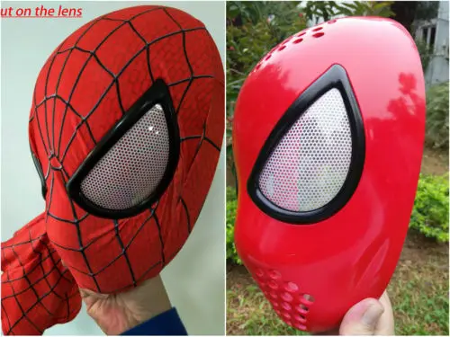 

Cosplay amazing spiderman faceshell With Lenses lens&spiderman fabric mask props