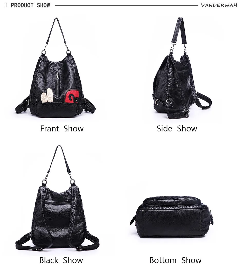 VANDERWAH модный винтажный женский рюкзак из спилка с листьями, высококачественный Женский рюкзак, женский рюкзак, школьные сумки для девочек