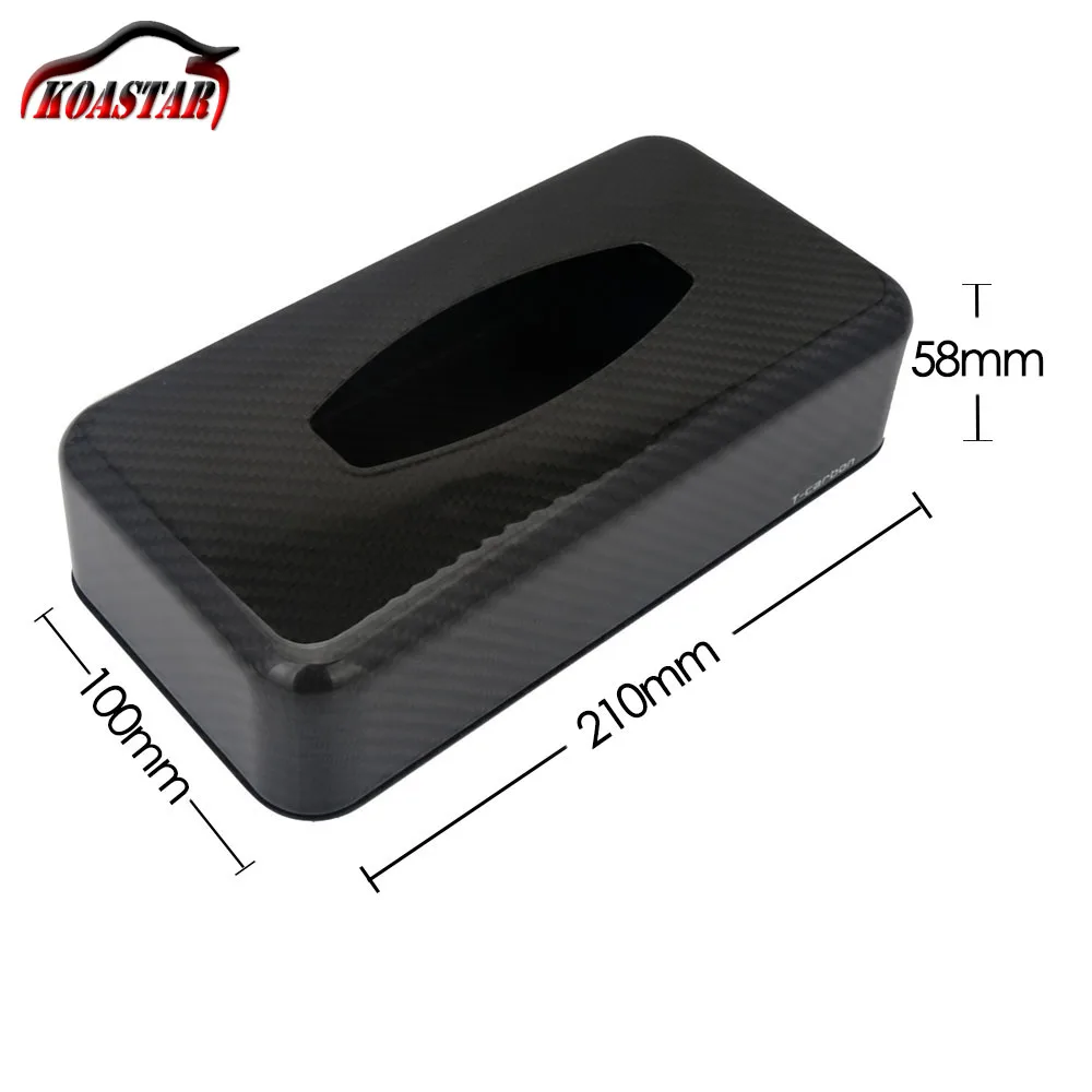 

100% Real Carbon Fiber Car Tissue Paper Box Block Type Paper towel Case Tissue Holder Auto Interior Accessory