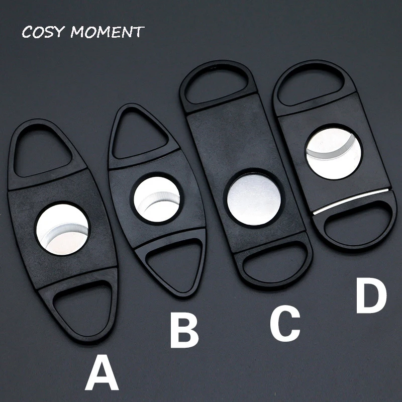

COSY MOMENT Stainless Steel Cigar Cutter Black Sharp Double Blades Cigar Cutter Guillotine Fit COHIBA coupe cigare cohiba SM155