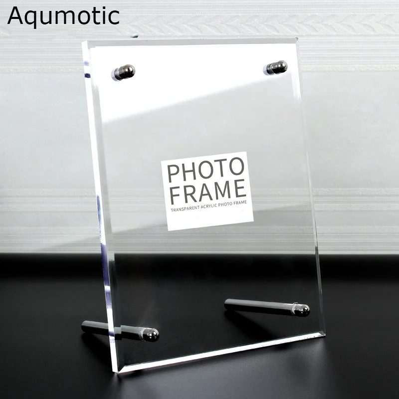 Прозрачная акриловая рамка Aqumotic 8x10 большая для картин прозрачная стеклянная