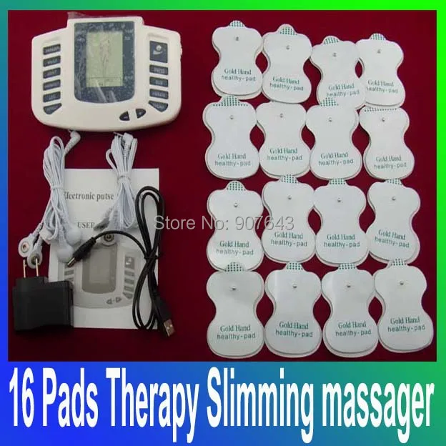 Электрический стимулятор для всего тела, расслабляющий массажер для мышечной терапии, массажный пульс, акупунктура, забота о здоровье, аппарат для похудения, 16 подушечек