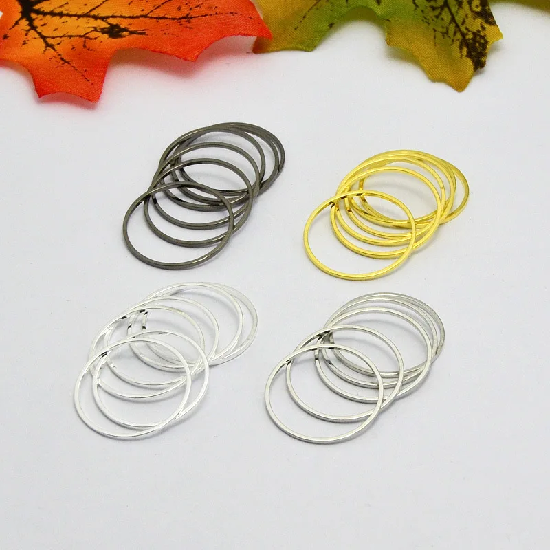 100pcs 20mm Metal Round Circle Connectors Earrings/pendants Accessories