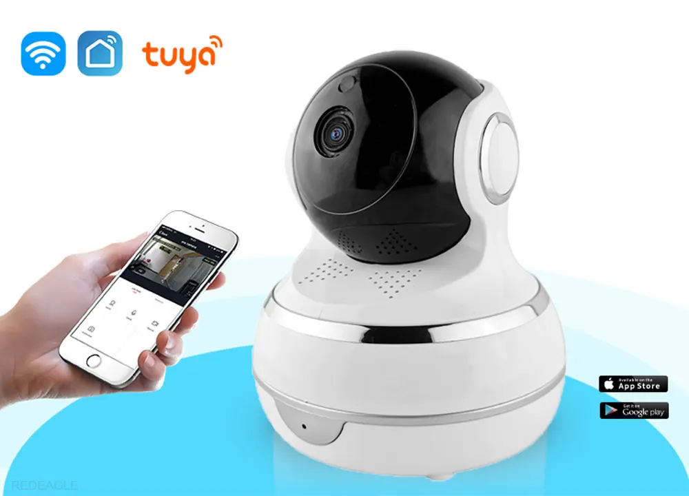 1080P HD Tuya Smart Life беспроводная IP камера двухсторонняя аудио Авто слежение панорамирование безопасности WiFi камера