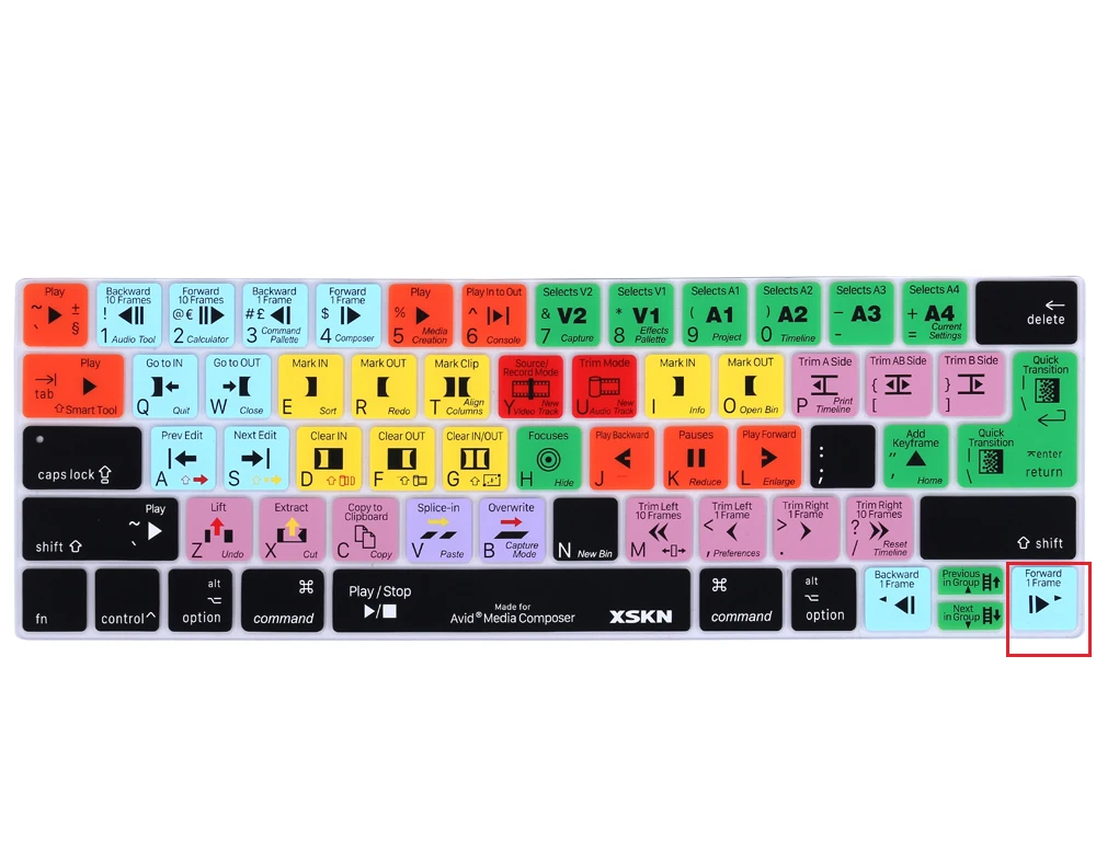 XSKN Avid Media Composer Keyboard Skin for Touch Bar Macbook 13 15 A1706 A1707 (2016 Release) Music Software Shortcut Cover XSKN Avid Media Composer Keyboard Skin for Touch Bar Macbook 13 15 A1706 A1707 (2016 Release) Music Software Shortcut Cover