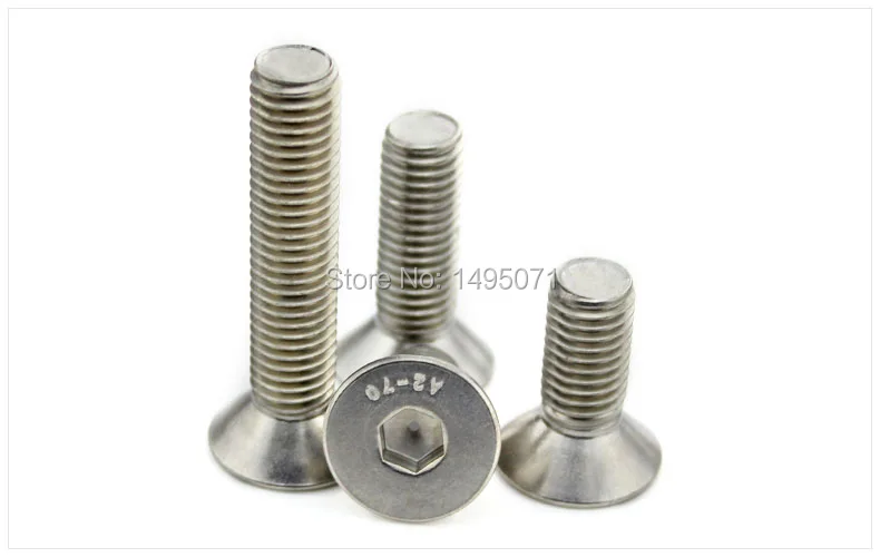 

2-10pcs/Lot Metric M8 Stainless Steel Flat Countersunk Head Hex Socket Cap Screw Bolt DIN7991