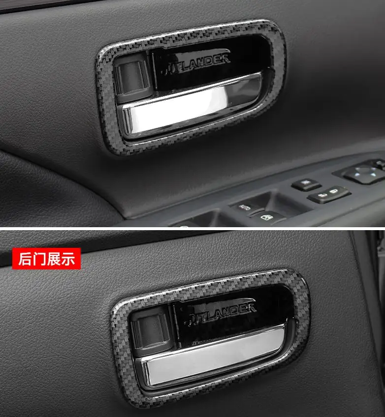 

FIT FOR MITSUBISHI OUTLANDER 2013 2014 2015 2016 2017 2018 2019 ACCESSORIES ABS CHROME INNER DOOR HANDLE TRIM COVER STICKERS