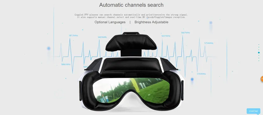 Transmissão de Imagens de Vídeo Óculos com Antena Frete Grátis Original Walkera 40 Canais Goggle4 Goggle 4 Fpv Óculos 5.8g 6 Frete grátis original walkera 5.8g 40 canais