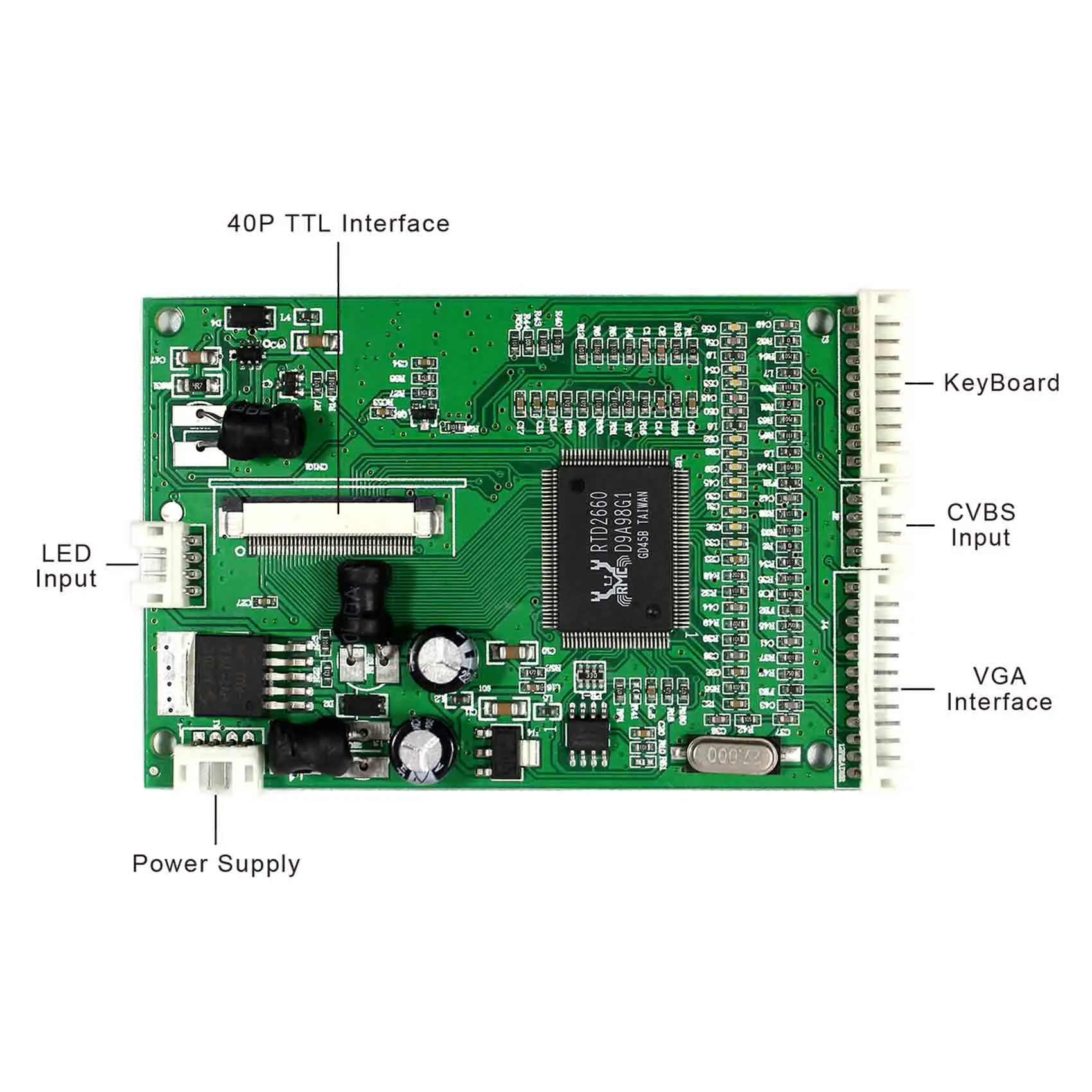 Placa de Controlador Painel Inchvga 2av Vs-ty40-v1 4.3 Vs043t-005at 480x272 Lcd - Image 3