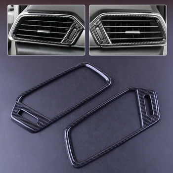 

2Pcs Carbon Fiber Style Plastic Auto Car Air Vent Outlet Frame Cover Trim Sticker Accessory Fit For Honda Accord 2018 2019