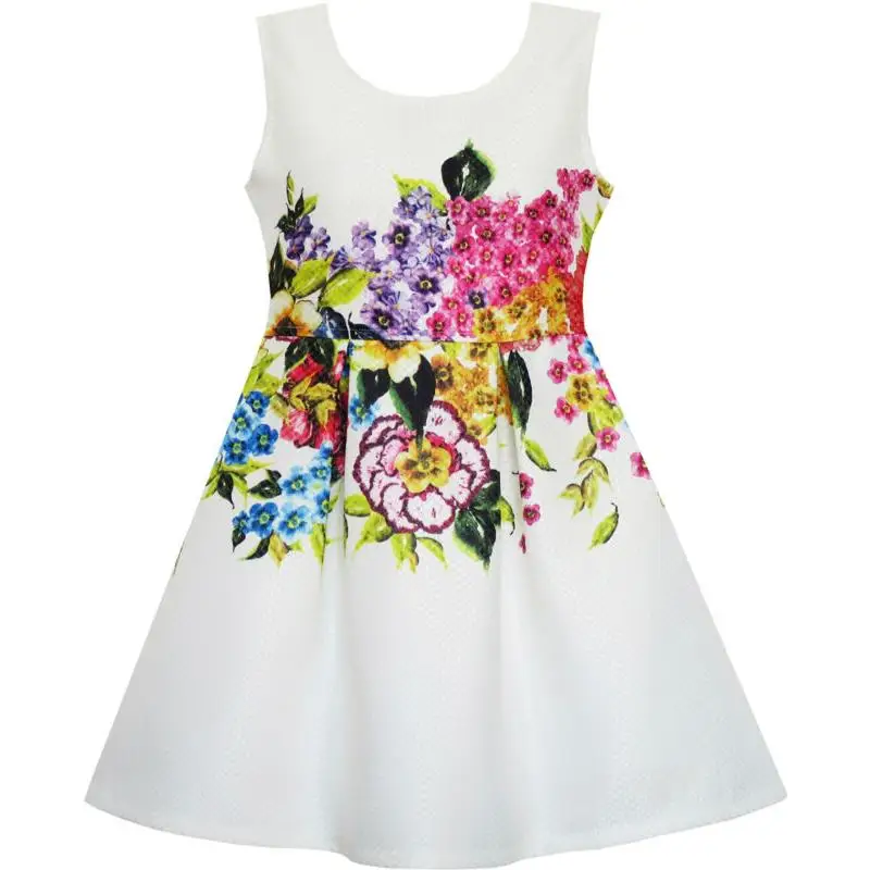 Sunny Fashion платья для девочек новогодние костюмы Цветок Сад Элегантный Китайский