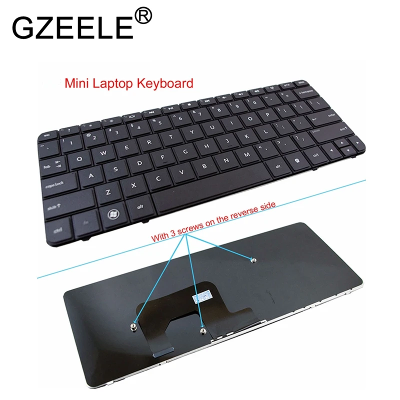Клавиатура GZEELE для HP Mini 1103 210-3000 110-3500 110-4100 200-4000 210-3025sa 210-2037 110-3608er английская