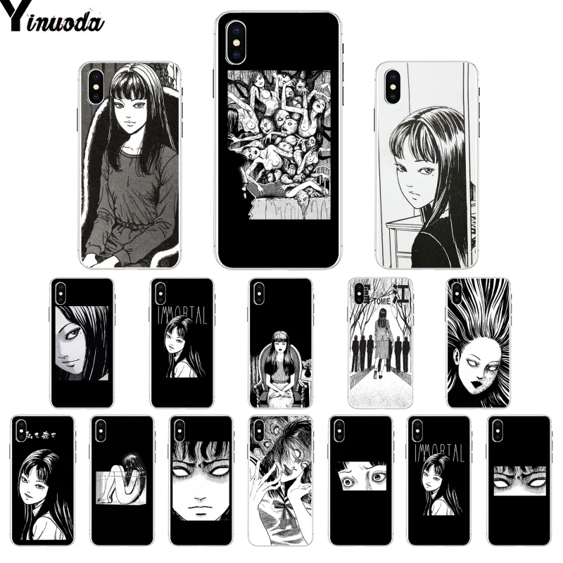 

Yinuoda Japanese horror comic Tomie Novelty Phone Case Cover for Apple iPhone 8 7 6 6S Plus X XS MAX 5 5S SE XR Cellphones