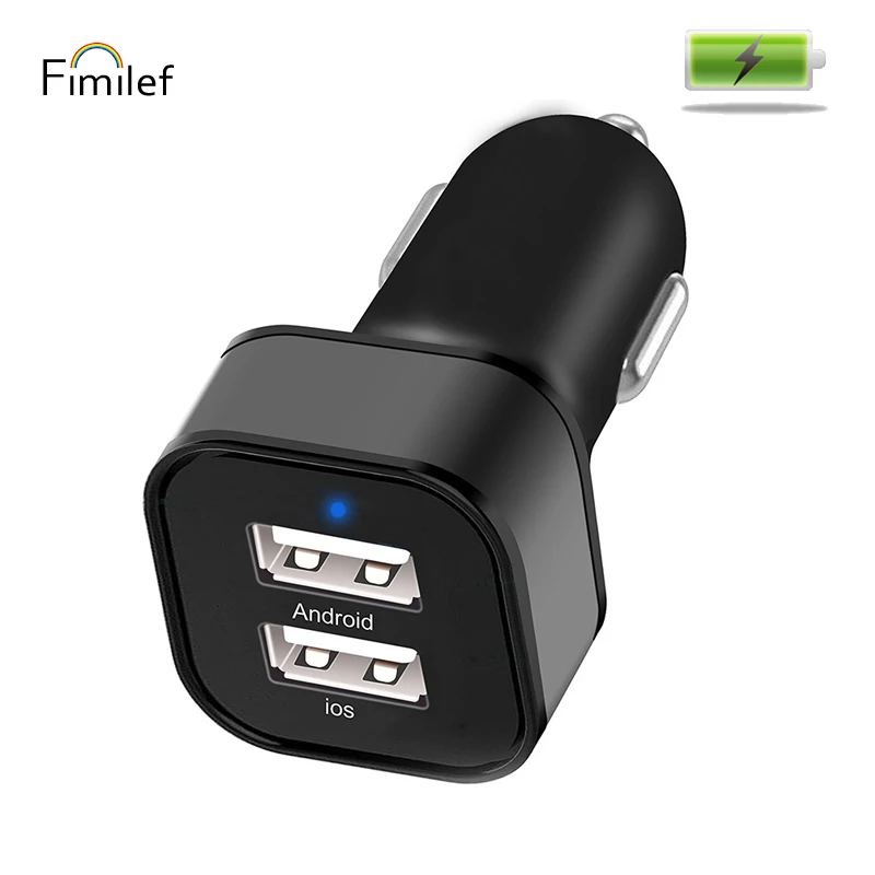 Fimilef 4.8A المزدوج USB سريعة شاحن آيفون 8 سامسونج S9 البسيطة QC 3.0 اللوحي سيارة-شاحن هاتف محمول محول السفر شواحن Fimilef 4.8A المزدوج USB سريعة شاحن آيفون 8 سامسونج S9 البسيطة QC 3.0 اللوحي سيارة-شاحن هاتف محمول محول السفر شواحن