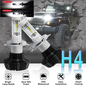 

2 Years Warranty! 100W H7 H4(9003), H7, H11 9005 9006 G7 LED Headlight 16000LM Fanless W/Driver ZES Chips 6500K Adjustable Beam