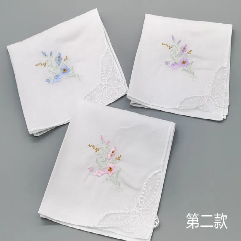  universal embroidery handkerchief women cotton handkerchiefs men cotton 100% 3pcs/set free shipping