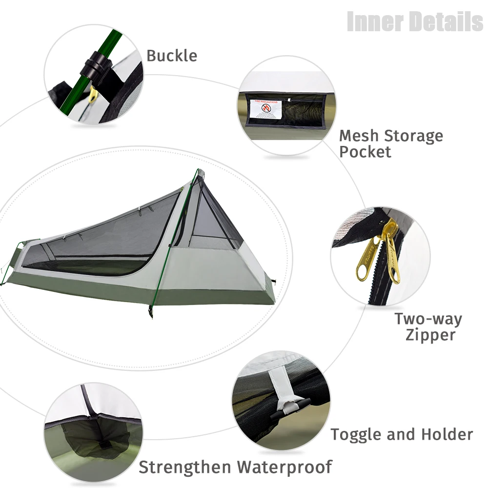 GeerTop 1 Person Bivy Tent 3-4 Season 