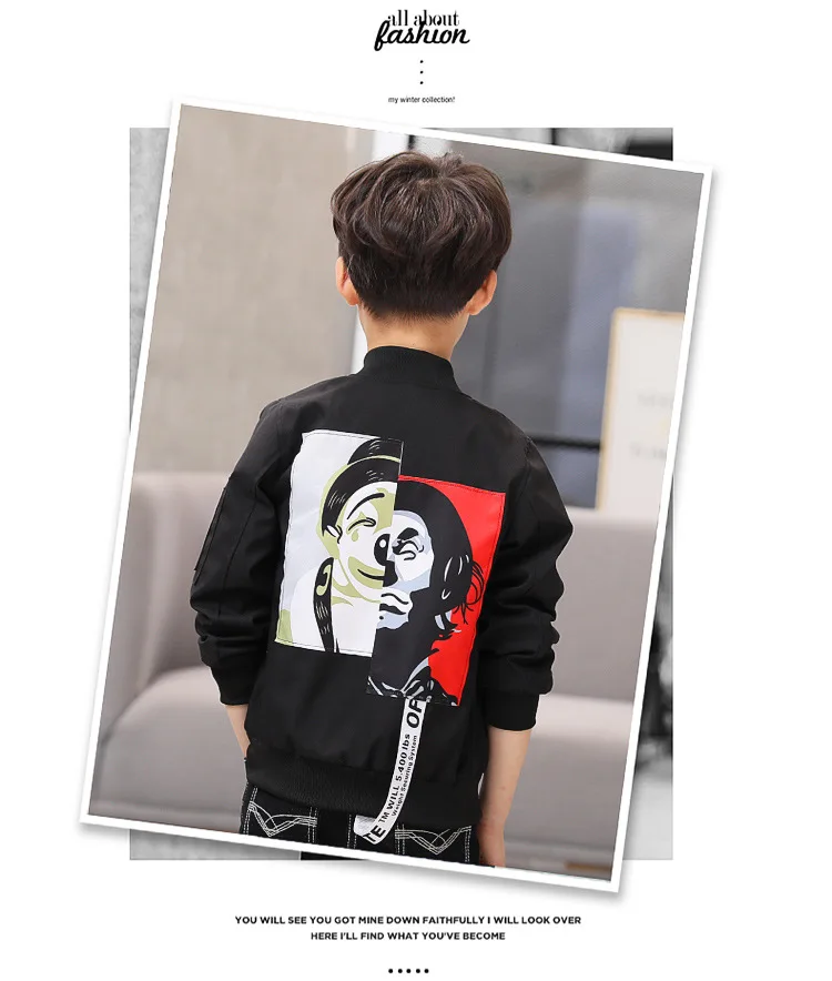  Spring Autumn Jackets for Boy Coat Bomber Jacket Army Green Boy's Windbreaker Jacket Multicolor Kid