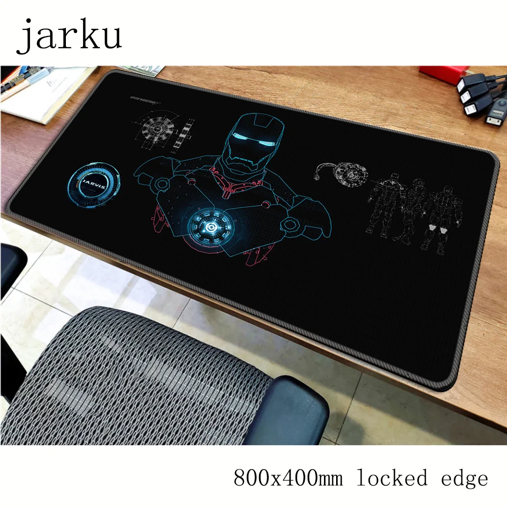 Koop Iron Man Muismat Gamer 800X400X2 Mm Notbook Muis Mat Nieuwe Aankomst Gaming Mousepad Grote Dikke pad Muis Pc Bureau Padmouse