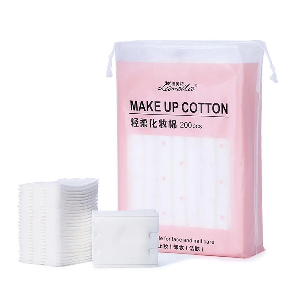 

200Pcs Cotton Pads Facial Cut Cleansing Makeup Puff Cosmetic Makeup Remover Wipes Face Wash Cotton Pads Health Skin Care PD