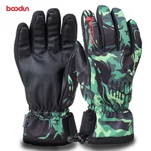 Boodun Winter Warm Windproof Ski Gloves Outdoor Sports Motorcycle Men Women Snowboard Skating Gloves Waterproof Skiing Gloves