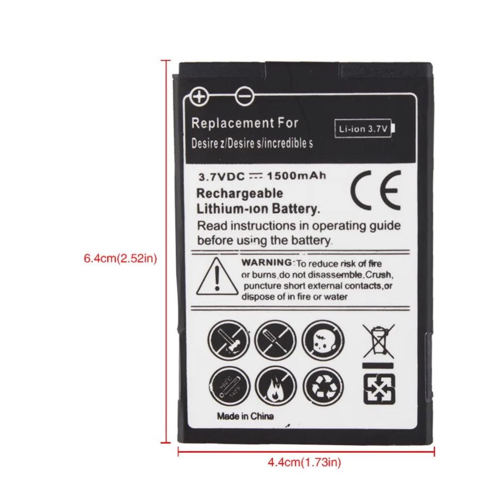 GOLDFOX 2x1500mAh Rechargeable Battery for HTC Desire Z T mobile G2 Desire  Z S Incredible S S510e Mobile Phone Batteries-in Mobile Phone Batteries  from ...