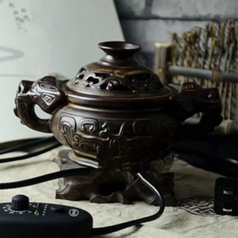 

Glaze Electric Incense Burners Essential Oil Aromatherapy Censer Plug Holders Living Room Incenses Base