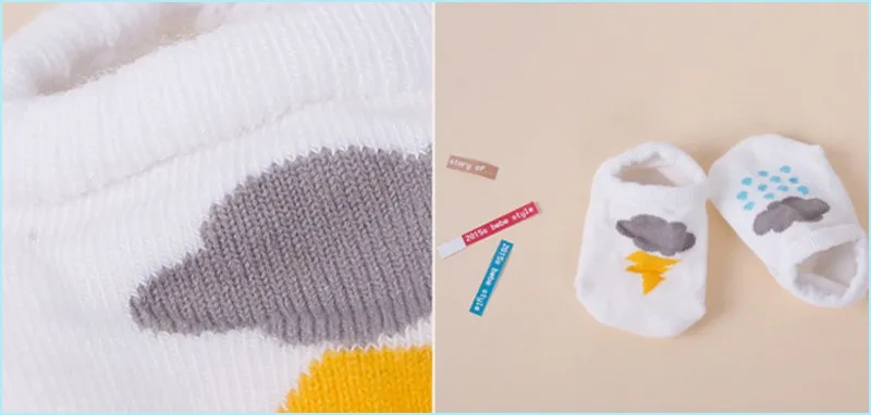 4 пары носков-подследников для новорожденных подходят для малышей до 4 лет детские носки хлопковые носки с рисунками грозы и дождя одежда