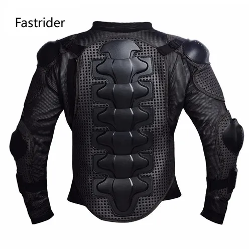 Fastrider Moto Броня гонки защитное куртка с длинными рукавами Мотокросс езда Полный доспех позвоночника Грудь защитный Шестерни Костюмы - Цвет: Черный