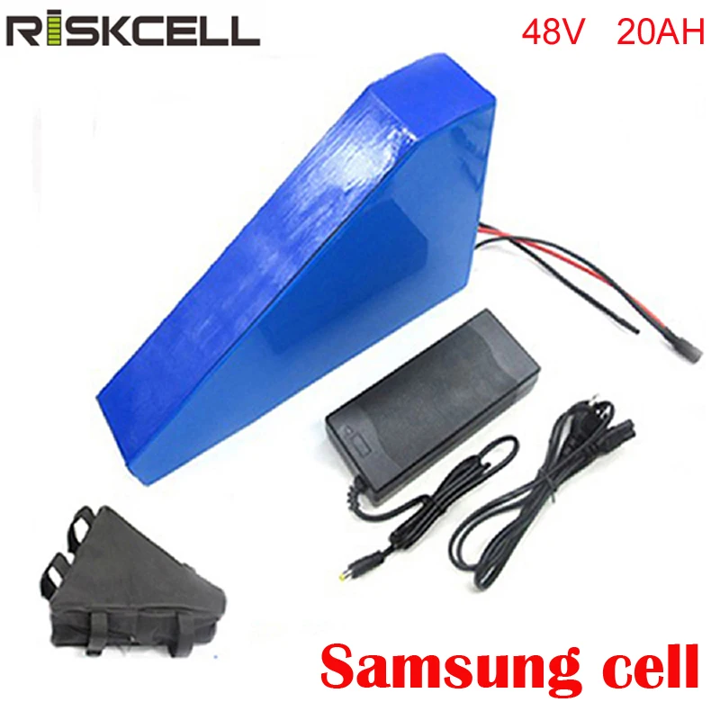 

Electric Bicycle Battery 48v 20ah li-ion battery triangle type 48v 1000w lithium battery with bag+charger