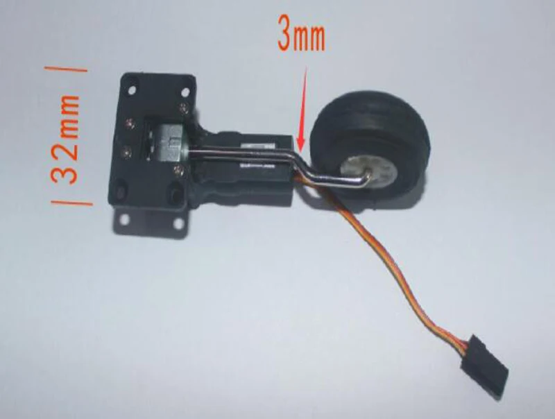 25 г цифровой сервопривод металлический электронный Выдвижной шасси с передним/задним колесом для DIY RC самолет FMS вертолет