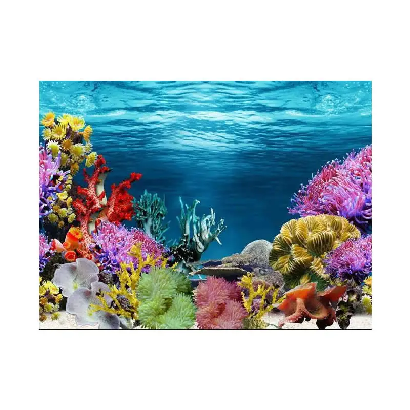 9024 15 Meters/Roll Glossy Double Sided Fish Tank Poster Wall Decor