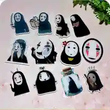 Kawaii Harajuku NO FACE MAN значок акриловая брошь японское аниме одежда значок декоративный Rozet воротник шарф Нагрудный значок брошь