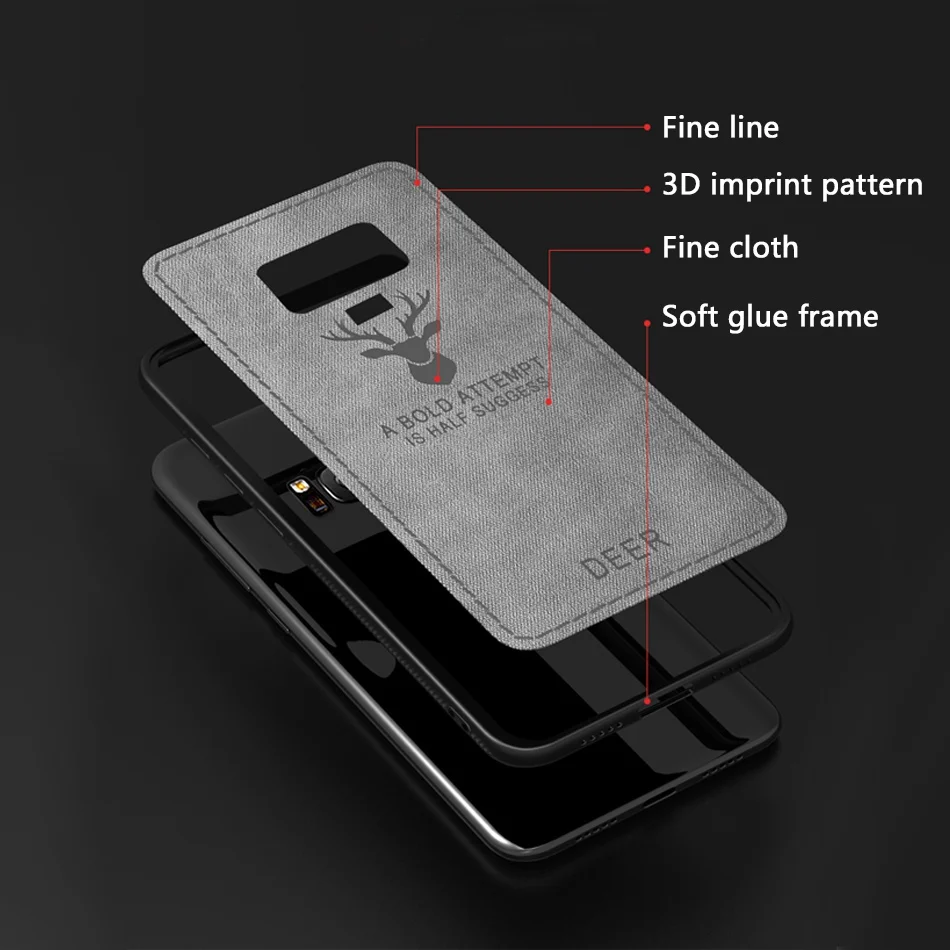 Для Samsung Galaxy S8 S9 Plus модный силиконовый чехол из ТПУ с рисунком лося для A6 J4 J6 2018 J2