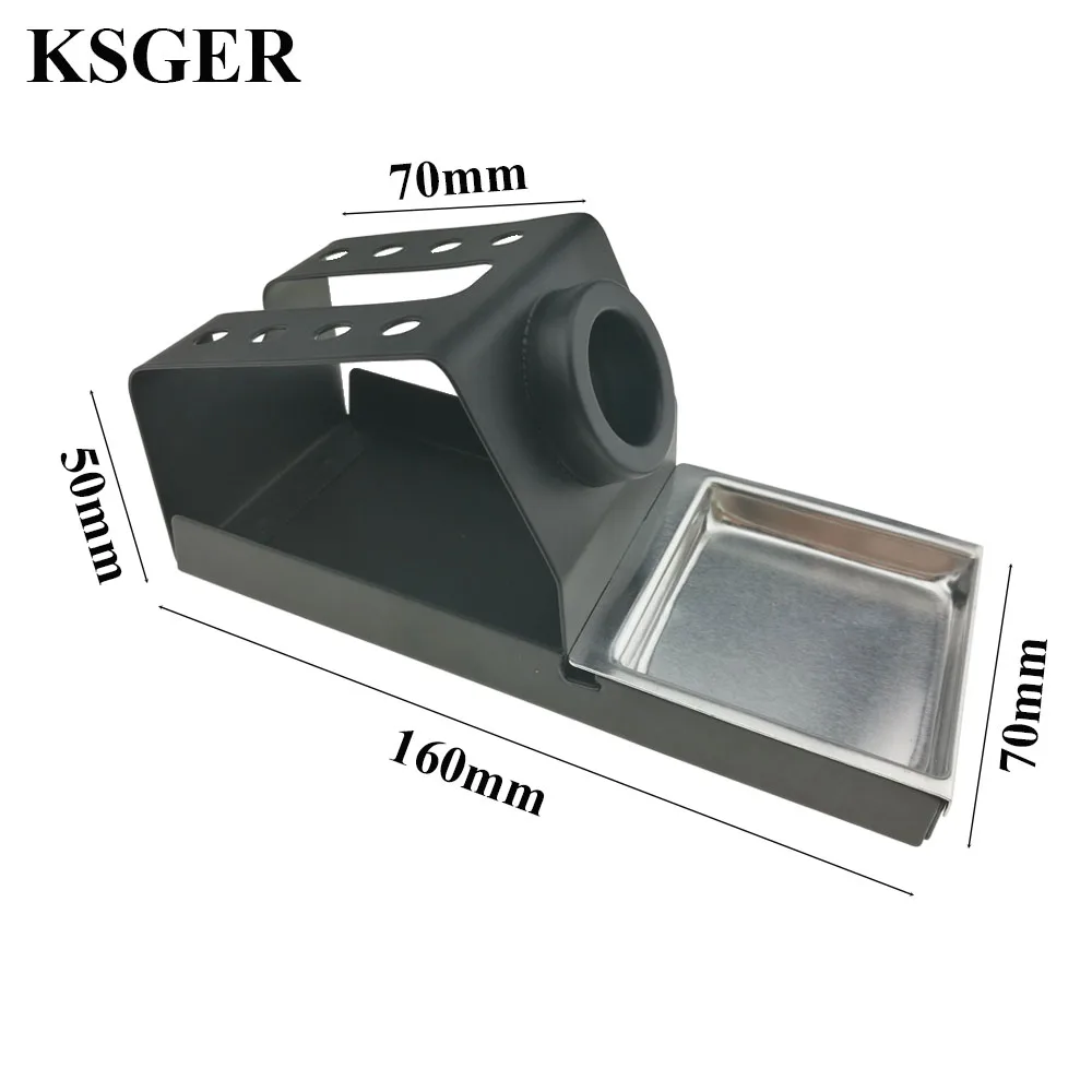 KSGER подставка для паяльника DIY T12 держатель для сварочного утюга STC STM32 металлическая ручка алюминиевый сплав инструменты для ремонта телефона