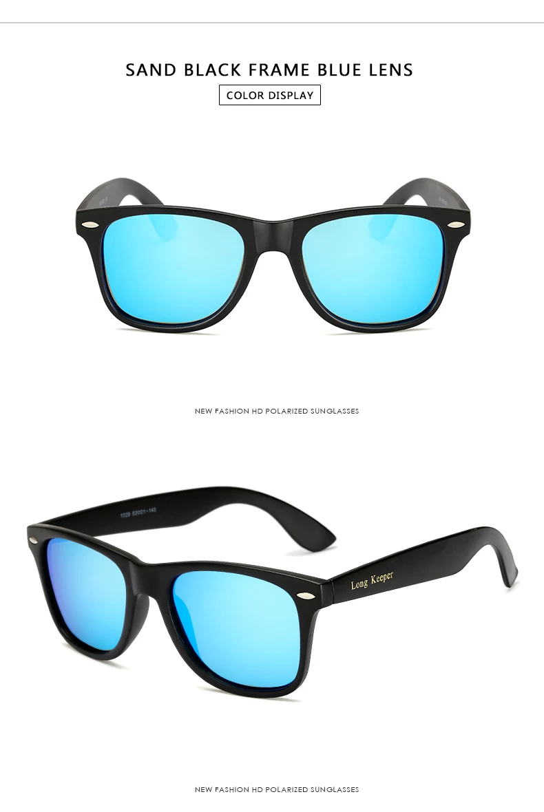 Mirror Polarized Sunglasses Women Men UV400 Night Vision Goggles Brand Design Transparent Sun Glasses with LOGO LongKeeper ladies sunglasses