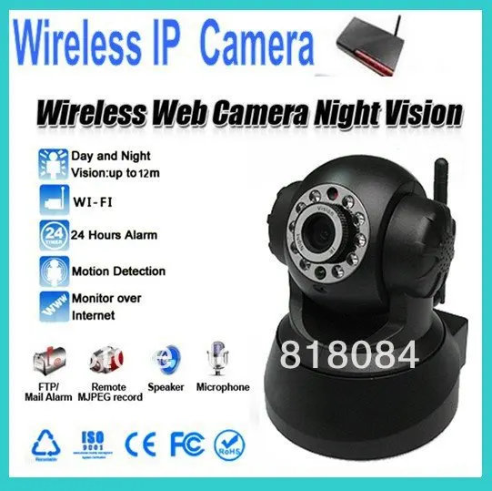 

Wireless IP Camera Day & Night Pan/Tilt Security System CCTV WIFI IR Network Camera Webcam